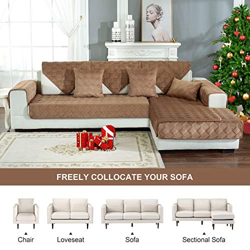 image for OstepDecor Couch Cover, Sofa Cover, Quilted Sectional Couch Covers, Ve