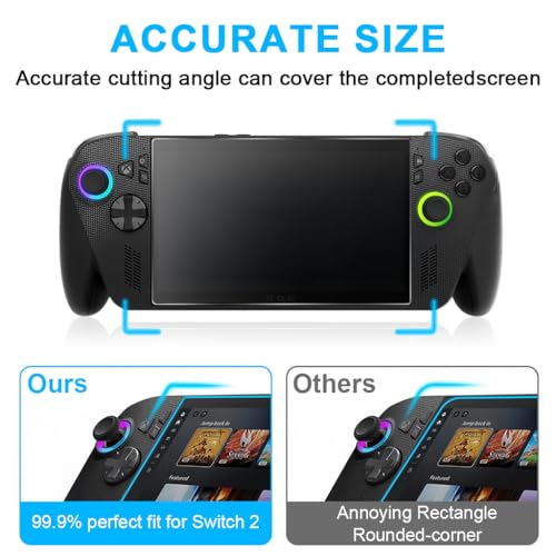 Image of ZORBES Compatible with ROG Xbox Ally Screen Protector, Gamepad HD Tempered Glass Screen Protectors Fingerprint-Proof, Anti-Scratch, High-Transparency Protective Film, Pack of 3