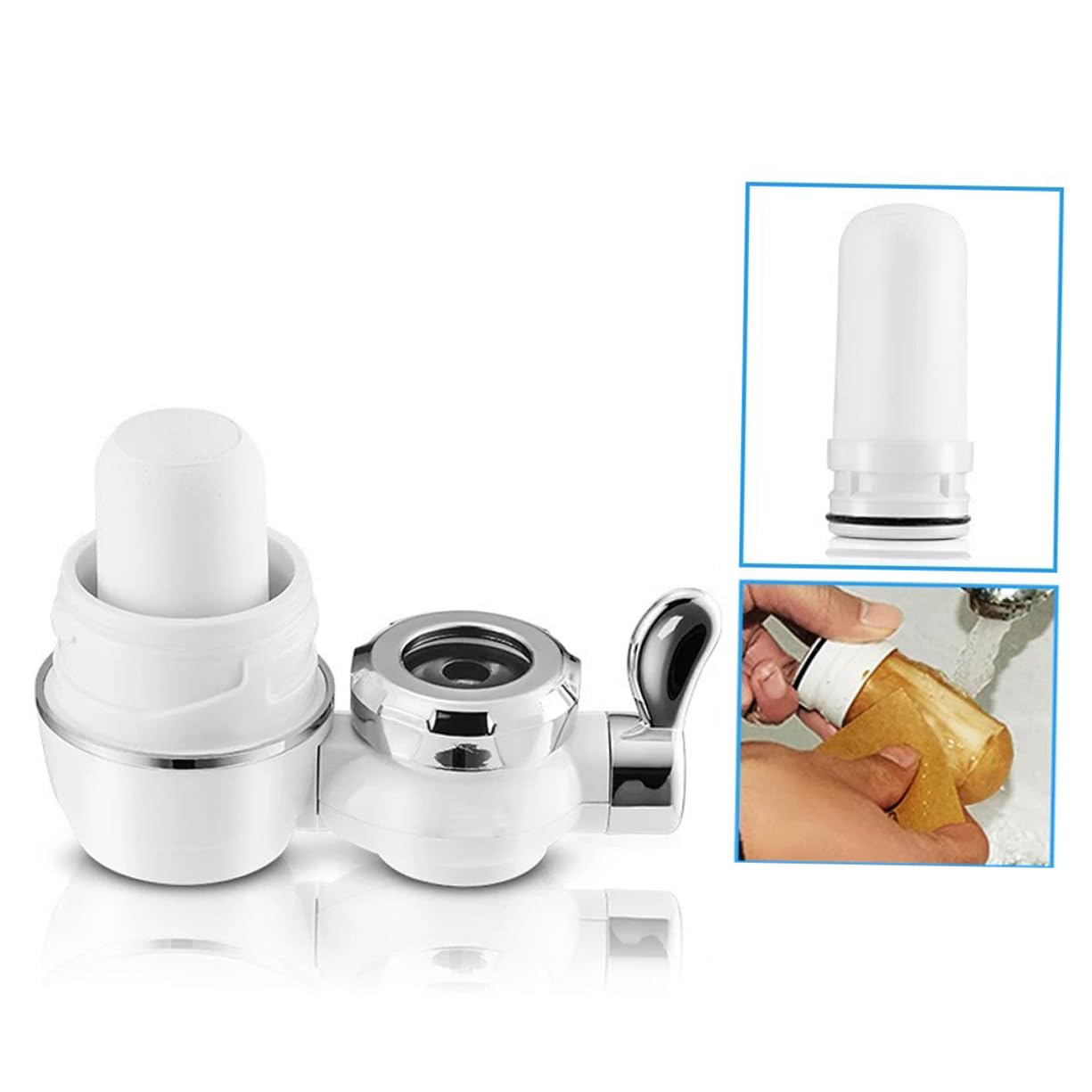 Depuratore e 2 Pezzi con Filtro Ceramico per Rubinetto Cucina
