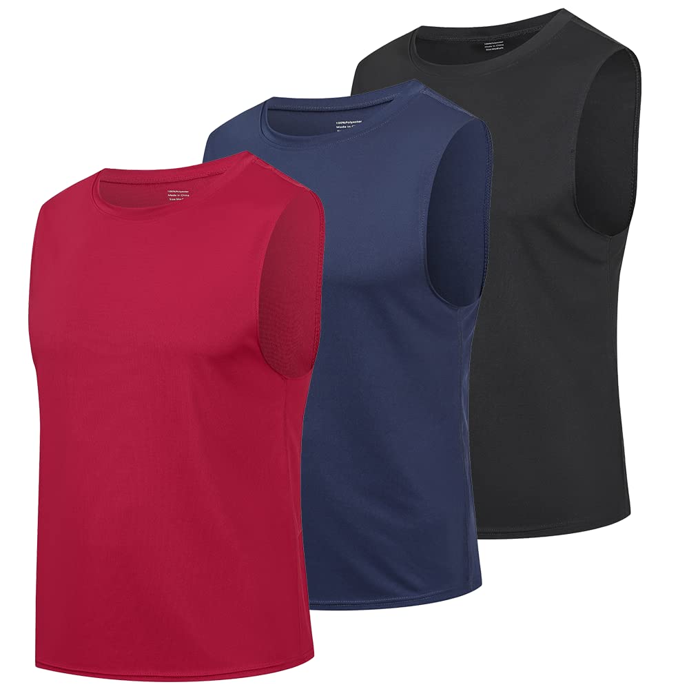 HUAKANG Paquete de 3 or 5 Camiseta Tirantes para Hombre Secado rápido Gimnasio Ropa Deportiva Camiseta sin Mangas para Entrenamiento Running