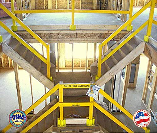 Yellow OSHA Compliant Guardrail Base with Toeboard Slots (Case of 12)3