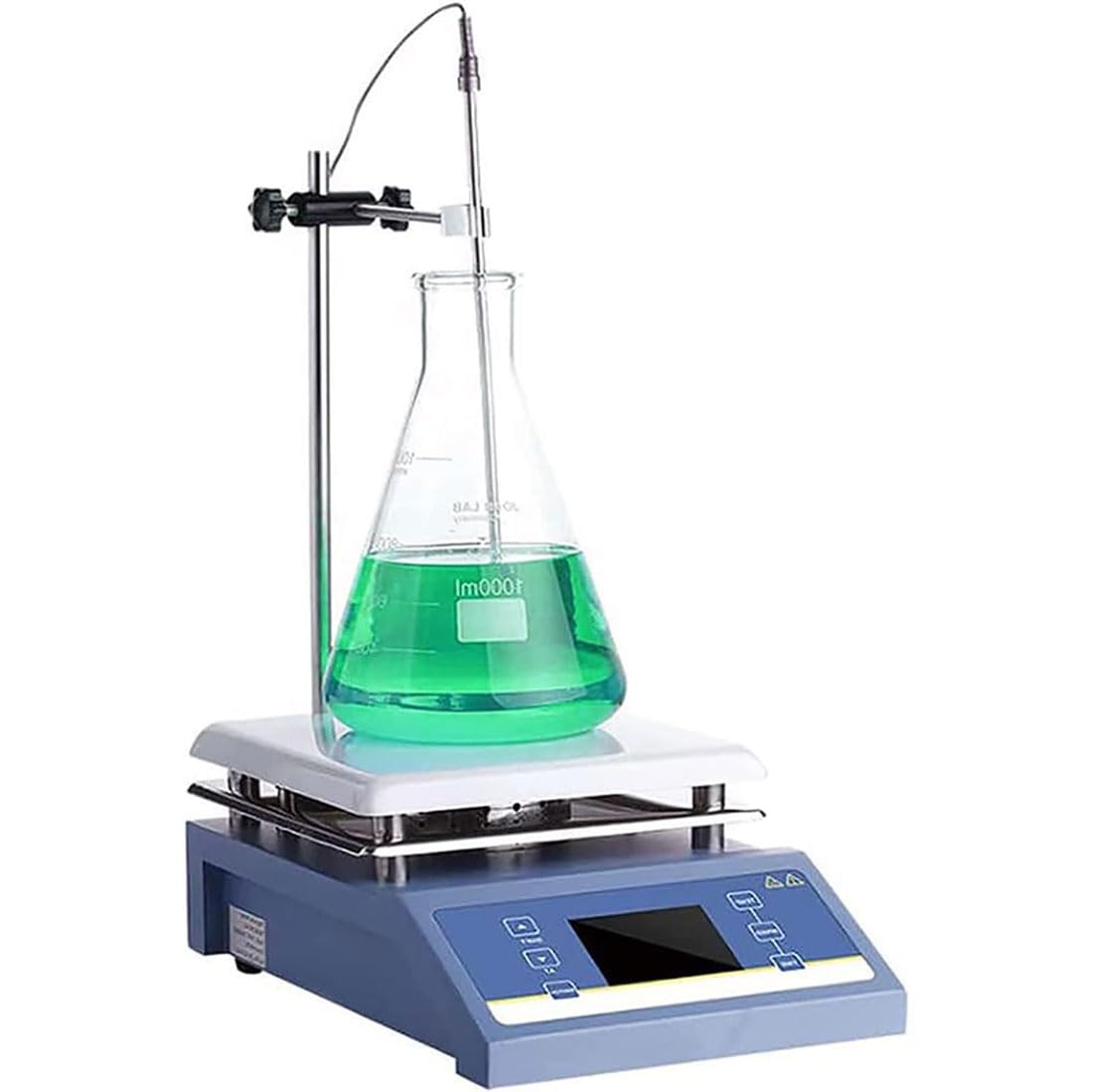 Placa caliente agitadora magnética, mezclador digital de 5000 ml con calefacción, velocidad de 200-2000 rpm, pantalla LED, sensor de temperatura, 350 ℃ para calefacción y agitación de laboratorio