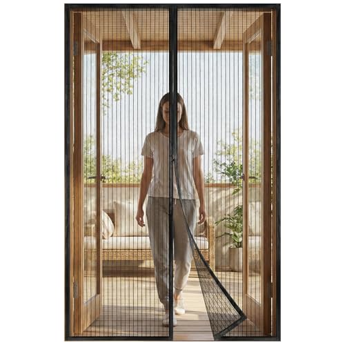 Image of Premium Magnetic Screen Door, Heavy-Duty Reinforced Mesh, Ultra-Dense Weave, Smooth Auto-Close, Pets & Kids - Hands-Free, No-Gap Seal