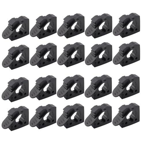 Image of Quick-Release Clamp Mount Rubber Clamp Grip for 1 /7'' to 1-3 /7'' Diameter Tools and Equipment Used on Off-road vehicle, UTV, ATV, Van, Trucks, Boat & Train- 20 Pack