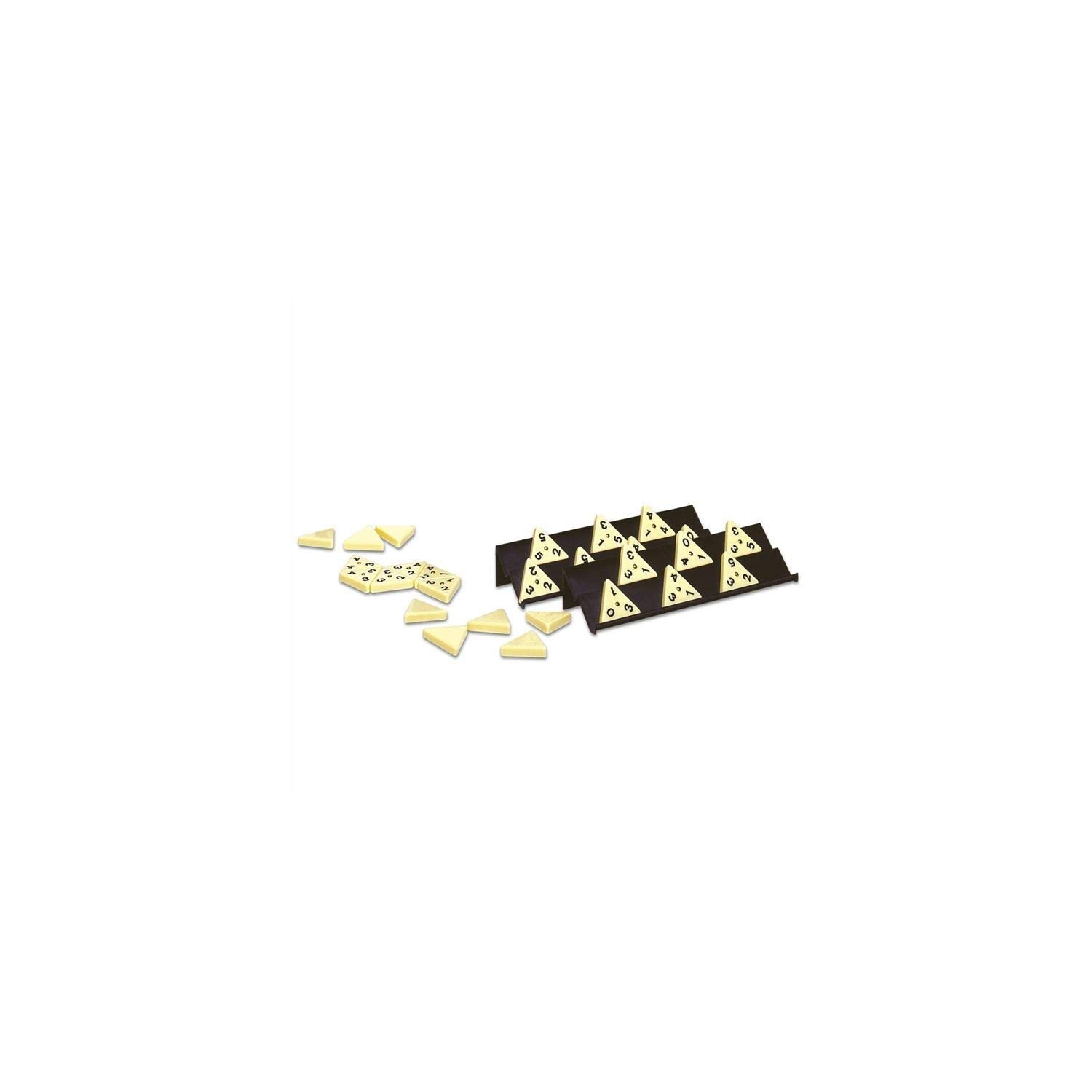 Triominos Compact, Brettspiel ab 6 Jahren, Kompaktes Gesellschaftsspiel für 2 bis 4 Spieler mit Deutsches Handbuch, Klassisches Familienspiel zum Mitnehmen