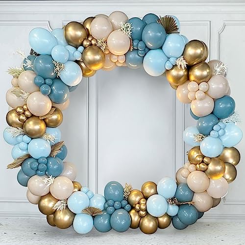 Decoración Navideña De Instrumentos Musicales - Juego De 3 Piezas En Azul, Blanco Y Dorado