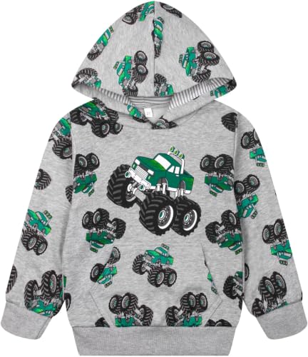 Image of Akyzic Baby Boys Dinosaurs Hoodie Boys Shark Pullover with Pocket Kids Truck Warm Sweatshirt Sweater