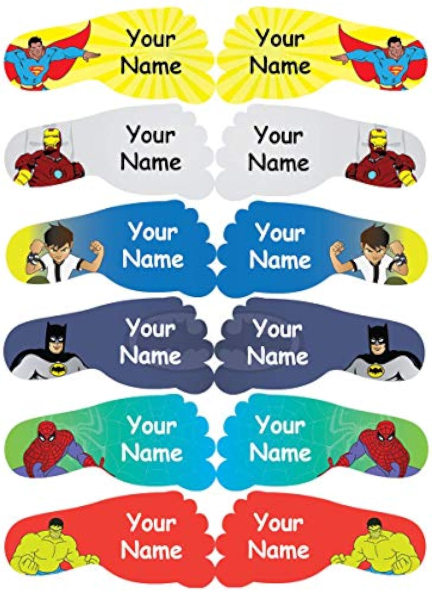 Personalized Waterproof Shoe Name Stickers for Kids