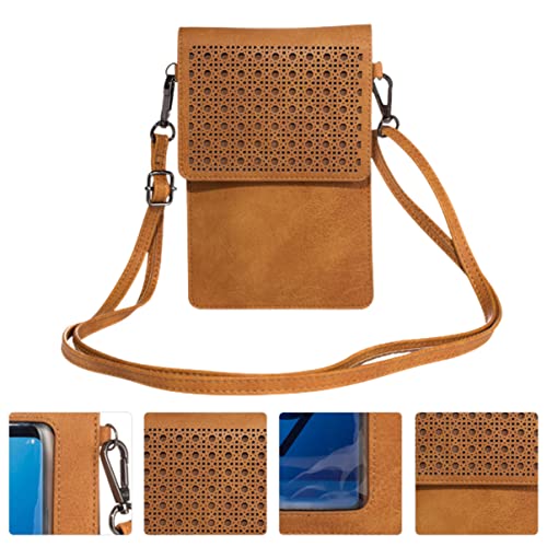 1Pc Fashionable Phone Crossbody Bag with Window Pocket Capacity for Phones Wallets and Cards Versatile Lightweight Shoulder Purse Classic Colors2