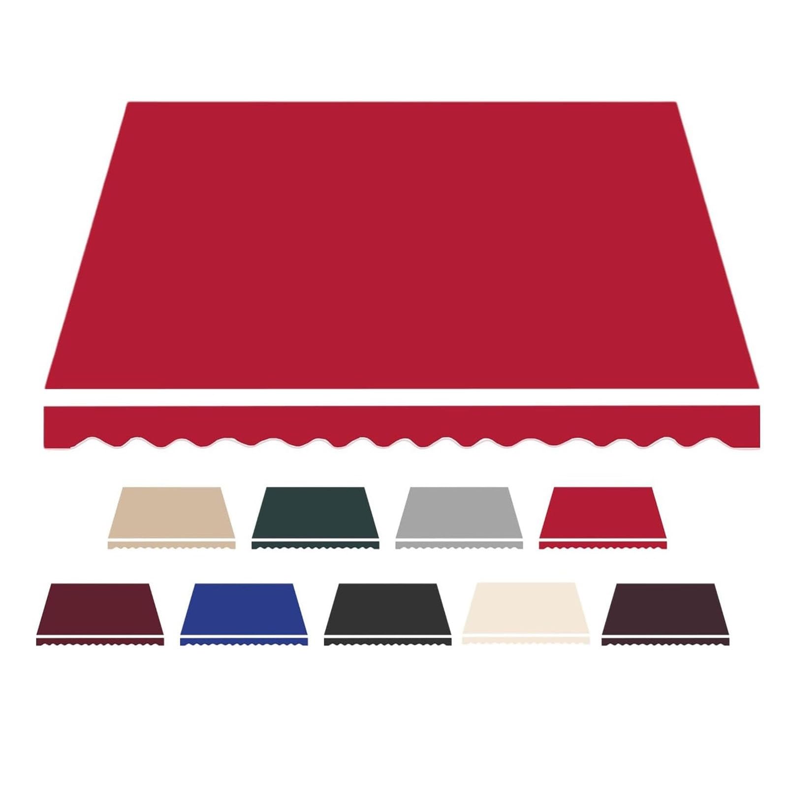 Toile pour store de balcon rouge anti pluie 300x250 pour changer tissu usé