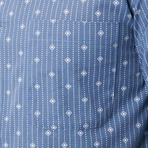 Image of Fruit of the Loom Men's Broadcloth Short Sleeve Top and Long Pants Pajama Set