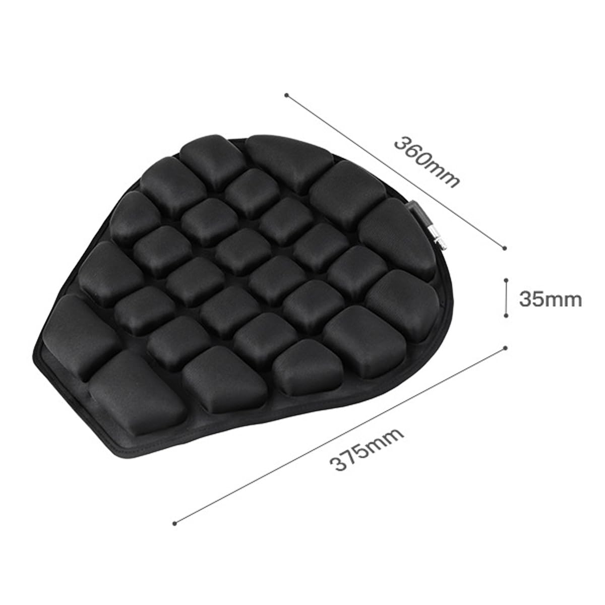 Sarini Cojín de Asiento de Motocicleta, cojín de Asiento Inflable para aliviar la presión, cojín Universal para Banco de Motocicleta, Comodidad ergonómica para Conductores, tamaño 37,5 x 36 x 3,5 cm