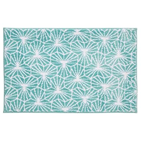 Allure Non-Slip Geometric Bath Mat Cover