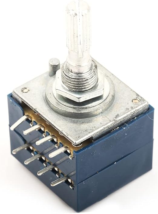 Potenziometro Audio 27 Tipo Per Amplificatore Potenziometro ALPS Stype 100KA Log Audio Stereo - 27 Tipo, Con Manopola Rigata, 1 Pezzo Pot Per Amplificatore Chitarra