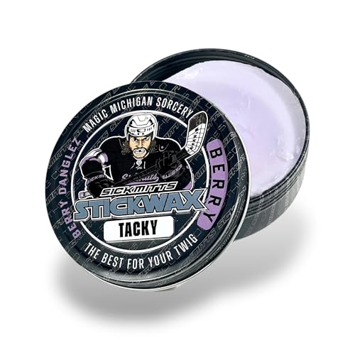 SickMitts Hockey Stick Wax Grip & Blade Protection for Ice Hockey Players Prevents Snow Buildup Enhances Puck Control (Berry Danglez)