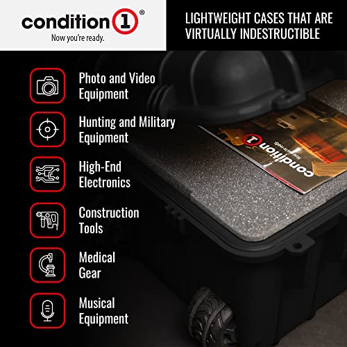 Condition 1 25" Large Waterproof Rollable Hard Case With Foam, Wheels And Handle, Black - 25" X 20" X 15" #286 Watertight Ip67 Dust Proof And Shock Proof Tsa Ready Portable Rolling Carry-On #TOP3