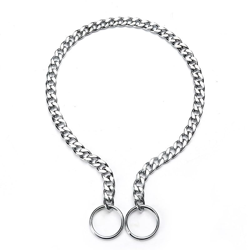 Metal Dog Chain Collar, Slip Link Training Heavy Duty Dog Collar Martingale Puppy Collars For XXS