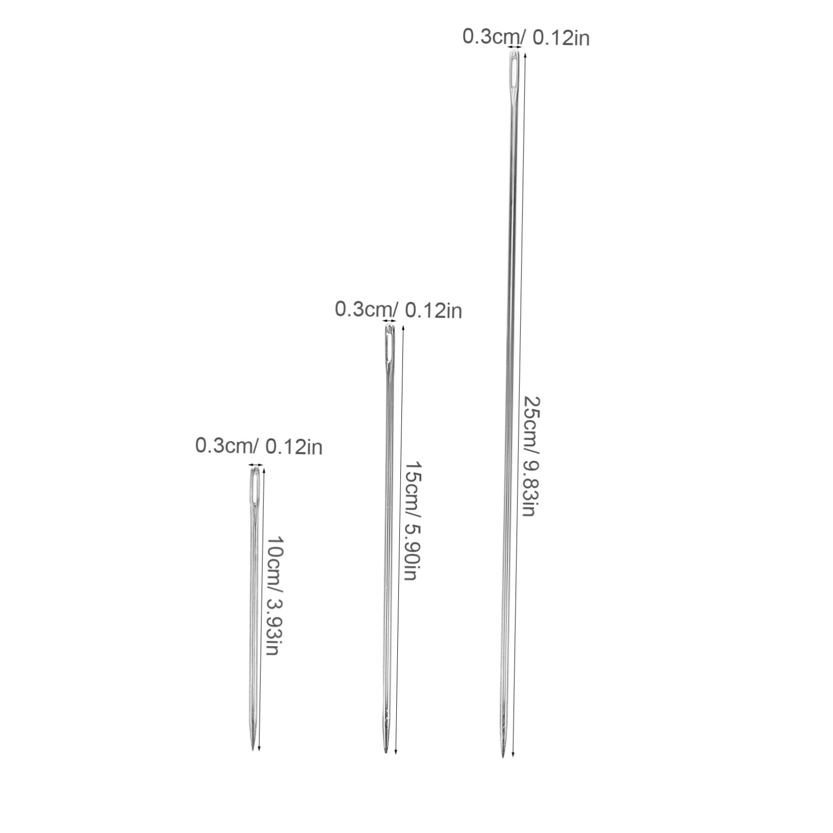 ULDIGI 7pcs Big Eye Hand Sewing Needles for Leather Fabric Burlap DIY Projects