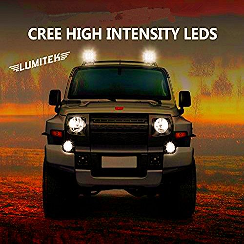 Lumitek 8Pcs 4Inch 18W Led Light Bar Spot Light 1500Lm Led Pods Ip67 Waterproof Driving Fog Lights Off Road Led Lights Boat Lights For Pickup Jeeps Trucks Suv Utv Tanks Van Camper Atv……… #TOP5