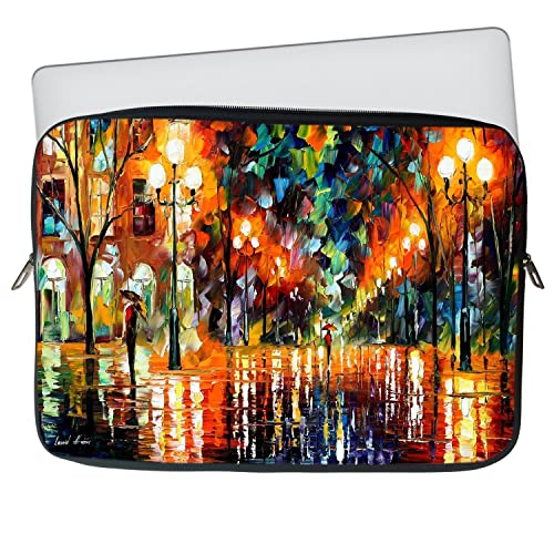 Image of TheSkinMantra Chain Laptop Sleeve Bag Compatible with Laptop /Macbooks /Chrombook /Notebook /Zbook (13.3 Inch (Chain), Colorful Street)