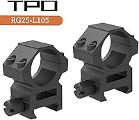 Vista 2 de TPO 1 Inch Picatinny Scope Rings w/See-Thru Base, 1" Picatinny Scope Mount
