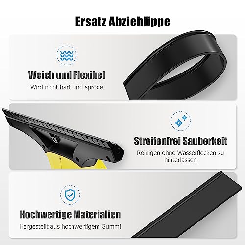 Gummilippe für Kärcher Fenstersauger, Ancable 280mm Ersatzlippe für Kärcher Akku-Fenstersauger, 3 Stück Abziehlippe Kompatibel mit WV1 WV2 WV5 WV50 WV55 WV60 WV75