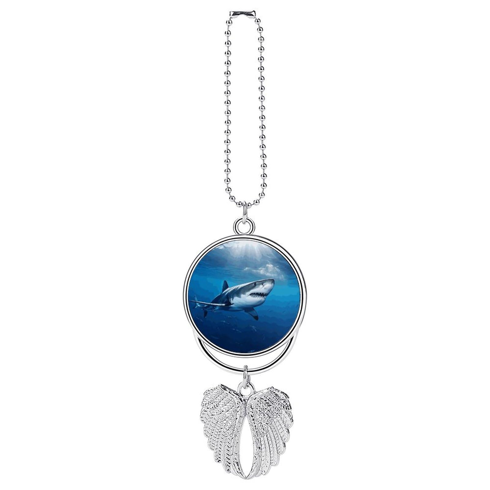 Ocean Sea Animal Shark Car Pendant Hanging Swing Auto Rear View Mirror Hanging Car Rear View Mirror Charm Truck Hanger Ornament Charm for Car Rear View Mirrors Accessories