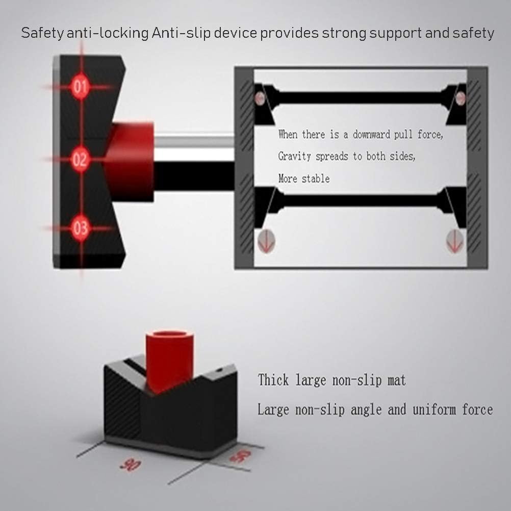 AGYH Doorway Horizontal Bar, Portable-Chin Up Bar, Home-Office Fitness Strength Training Equipment, 105-170CM, Load 400KG