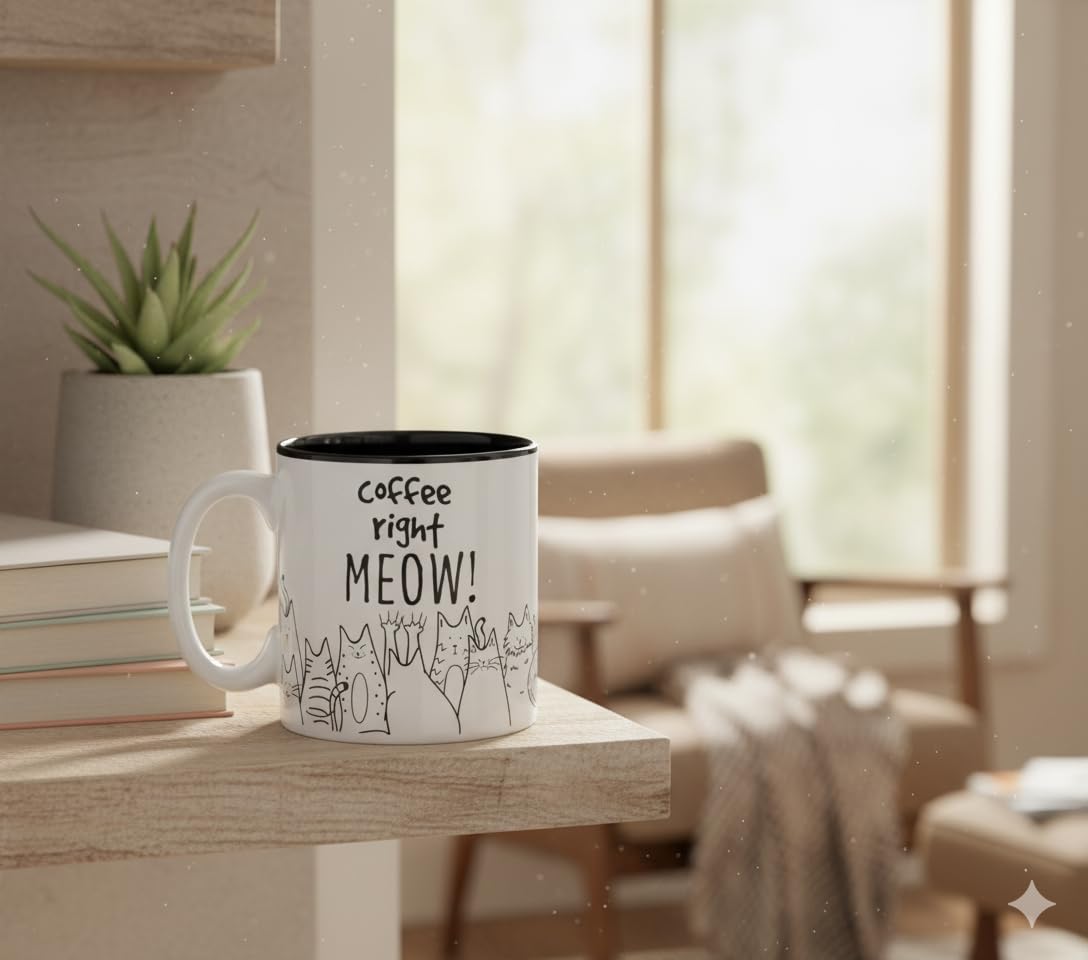 Amazon.com: burton + BURTON Coffee Right Meow! 13oz Ceramic Cat