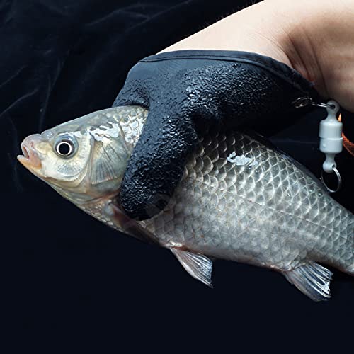 Fisherman Professional Catch Fish Gloves, Fishing Glove, Fishing Puncture Proof Gloves, Anti-Slip Fishing Gloves（Black） #TOP1