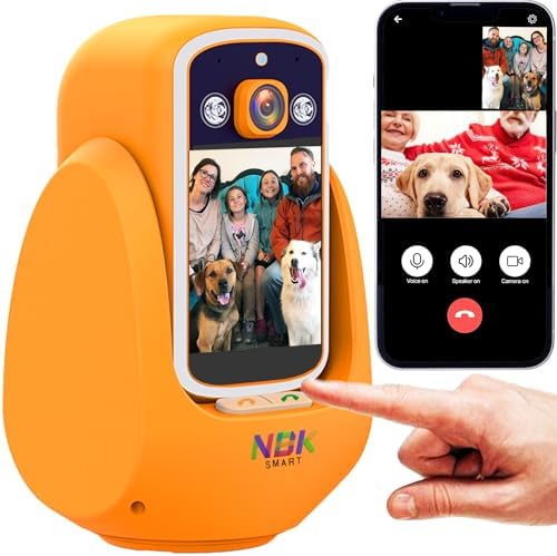 2 Way Camera Audio/Video,2.8”Screen Pan/Tilt WiFi AI Motion Detection for Baby/Pet/Puppy/Cat/Dog,Facetime Nanny Cam Voice with Phone APP Video Calling Devices for Elderly Indoor,Orange