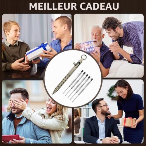AUAUY Bolt Action Stylo à Bille, avec 5 Recharge et Coffret Cadeau – vue 6