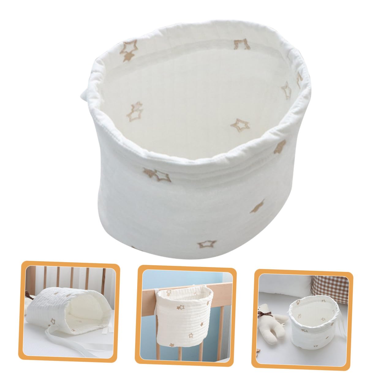 Cabilock 3piezas Organizador Colgante De Cuna para Bebés Bolsa De Almacenamiento De Juguetes y Diseño De Cartoon Fácil De Instalar y Acceso Rápido para Guarderías y Paseos Carrito