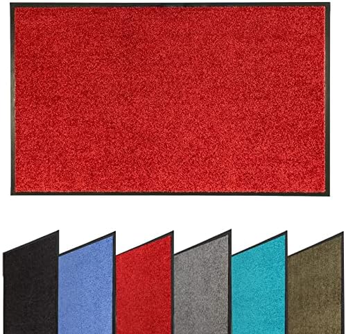 FB FunkyBuys Dirt Trapper Mat - Non Slip Mats for Indoor and Outdoor, Washable Barrier Door Mat for Front Door Carpet and Floor Mat, Absorbent Entrance Mat (Brown, 40 X 60)