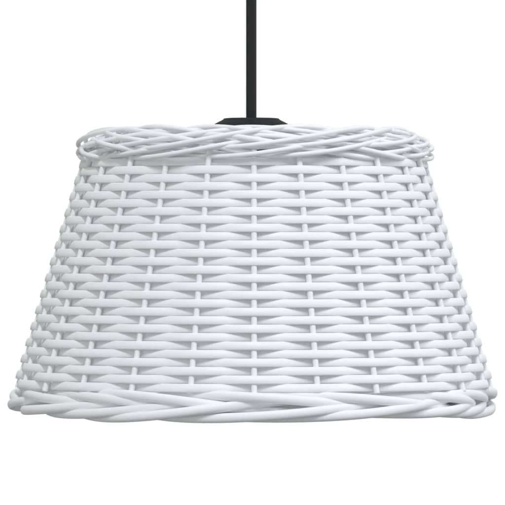 Abażur biały Ø 50 x 30 cm lampa wisząca, klosz zastępczy, plecionka wiklinowa do oprawy E27, lampa sufitowa,