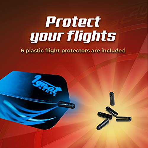 Ignatgames Dart Flights And Accessories - Sets Of 30 Different Shape Darts Flights And 6 Flights Protectors, Darts Accessories Kit #TOP3