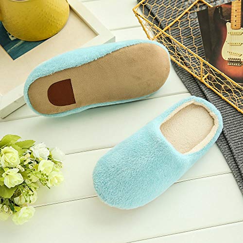 Slippers For Women Indoor,Womens Mens Winter House Shoes Warm Fuzzy Plush Fur Anti-Slip Bedroom Slip-on Slipper Cozy Soft Lightweight Memory Foam3