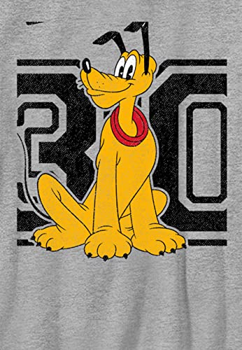 Disney Characters Pluto Collegiate Boy's Heather Crew Tee3