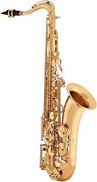 Saxophone Straight Tenor Saxophone B Flat Brass Nickel Plated Musical Instruments Sax with Case Mouthpiece Color 1
