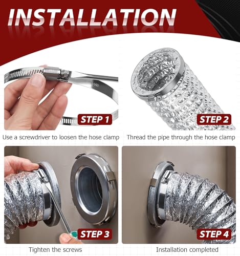 Bolatus Schlauchschellen 6-12mm, 12 Stk Schlauchklemme Edelstahl 304 Einstellbare Schraubschellen, Rohrschellen Sortiment für Poolschlauch, Benzinschlauch, Gartenschlauch