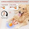 QGI Interactive Dog Toys, Random Path Electric Automatic Moving and Rolling Dogs Toy with Rope for Small Medium Large Dogs, Motion-Activated Dog Stimulation Toy for Boredom Relief (Orange) #3