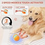 Interactive Dog Toys, Random Path Electric Automatic Moving and Rolling Dogs Toy with Rope for Small Medium Large Dogs, Motion-Activated Dog Stimulation Toy for Boredom Relief (Orange) - Image 4