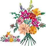 MONOFUN Kit de Construction Bouquet de 13 Fleurs Artificielles, 887 Pcs avec...
