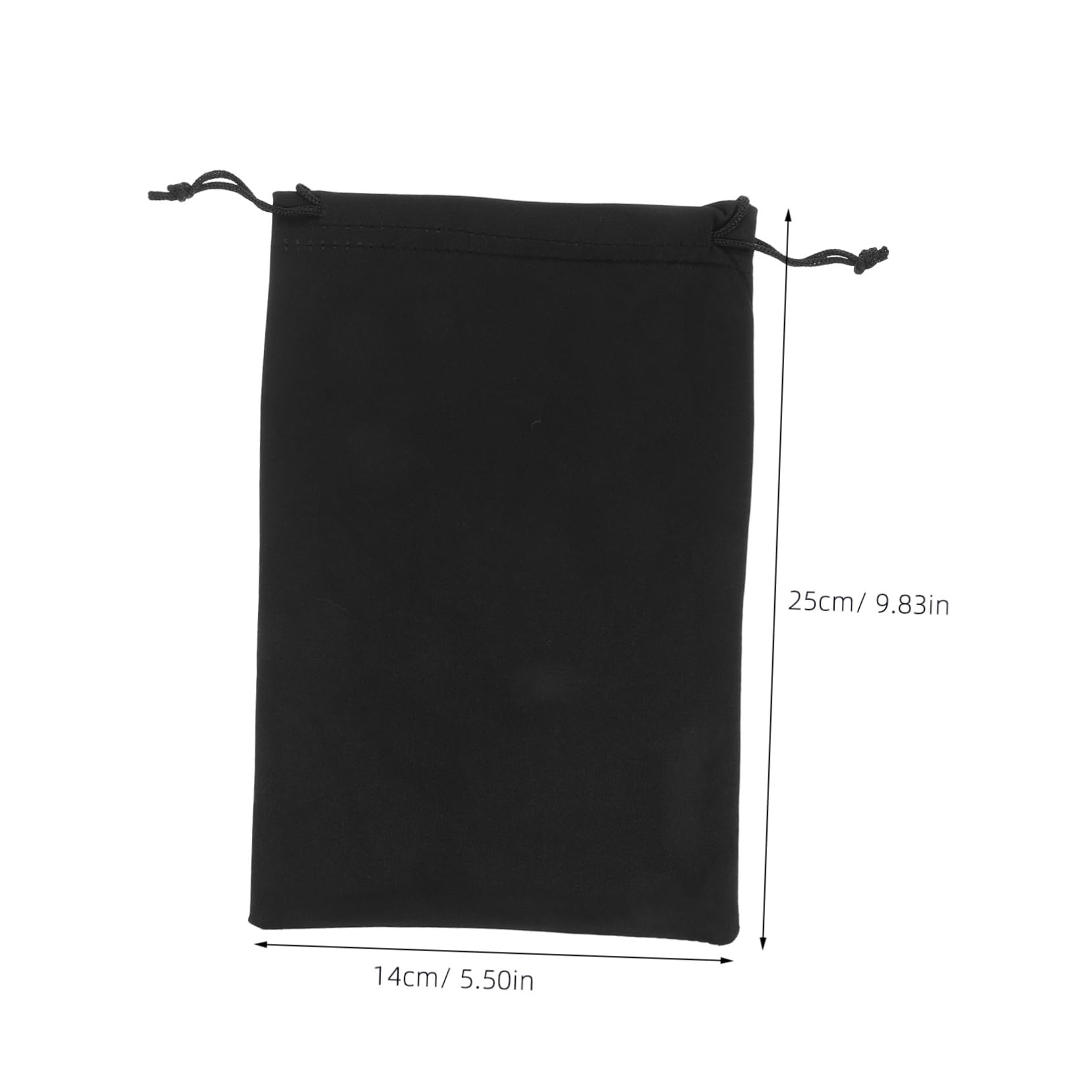 Lot de 10 Pochettes pour Masques de Ski en Flanelle Noire 25x14 Cm, Paquet de Protection Légers Cordon Ajustable, Rangement Compact pour Lunettes de Ski, Voyage et Sports D’hiver