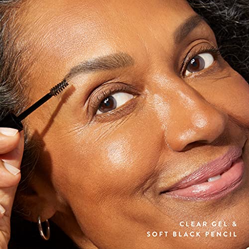 Laura Geller New York Sculpt-N-Stay Waterproof Brow Pencil & Gel- Soft Black #TOP4