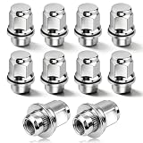 10PCS M12x1.5 Lug Nuts Set,Chrome-Plated Steel Wheel Locks Lug Nuts with Washer Replaces OEM#90084-94001,Lug...