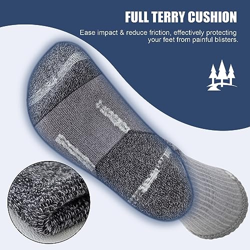 Circorld Heren Sokken Wicking Ademend Kussen Crew Sokken Mannen Vrouwen Anti-Blister Atletische Sokken Multipack voor Dagelijks Dragen Hardlopen Werken Wandelen Fietsen Sport Wandelen 5 Paar 5-8 9-11 - Afbeelding 4