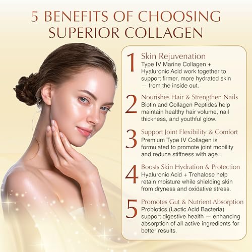 Image of Nano Advanced Hyaluron & Marine Collagen Peptide IV Plus Powder - Japanese 6-in-1 Beauty Formula for Skin, Hair & Nails, Hydrolyzed Collagen with Hyaluronic Acid, Vitamin C, Unflavored, 32 Servings