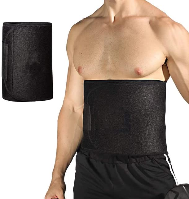 BRITSPEAR Mens and Womens Waist Trimmer Slimming Neoprene Ab Belt Trainer for Faster Weight Loss Fat Burner Tummy Exercise Body Slim Look Belt Up To 45 Inch (Black) (B0BPPB2VLJ) Amazon Price History, Amazon Price Tracker