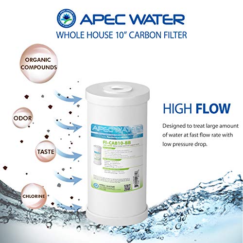 Filtro de agua de carbón GAC APEC Water Systems de alto flujo, 10 pulgadas 4